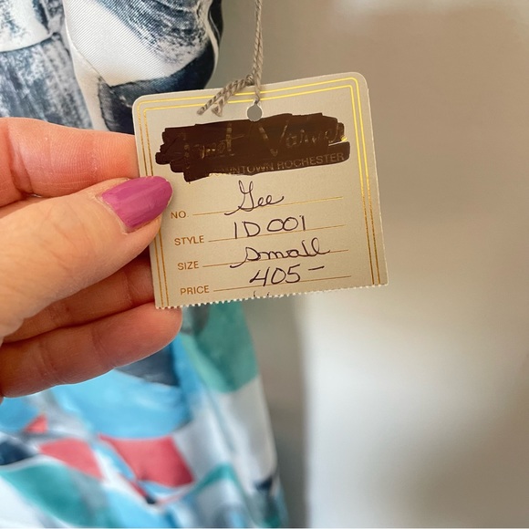 Catherine Gee 100% Silk Abstract Sleeveless Maxi Dress Size Small $405 - Picture 6 of 9